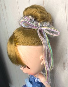 登録作家『ERUTIA』ドール用指編みシュシュ(*^^)v