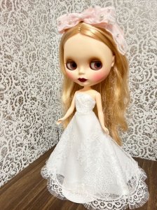 登録作家「mimi wedding doll dress(ミミウエディングドールドレス)」1/6ドール用ウェディングドレスセット( *´艸｀)♪