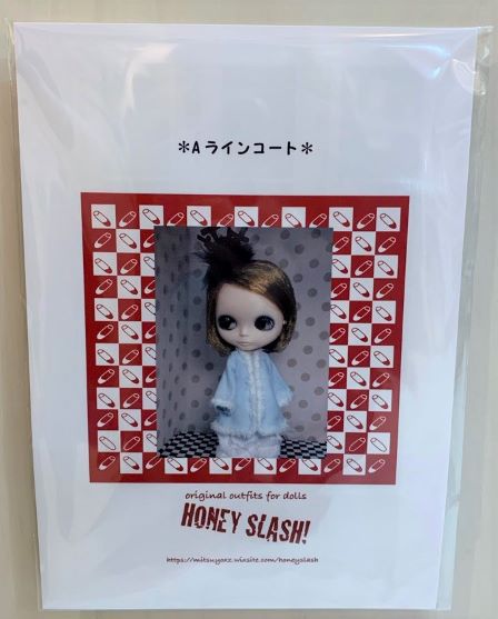 有名ドール服作家「HONEY　SLASH！」オリジナルアウトフィット作製キット( *´艸｀)☆Aラインコート♪1/6ドール用